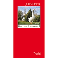 Cover: Julia Deck. Nationaldenkmal. Klaus Wagenbach Verlag, Berlin, 2022.