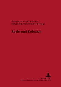 Buchcover: Recht und Kulturen. Peter Lang Verlag, Frankfurt am Main, 2000.