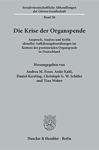 Cover: Die Krise der Organspende.