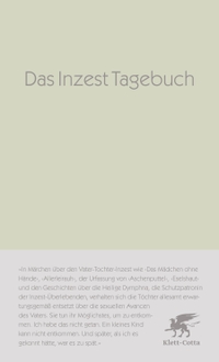 Buchcover: Anonyma. Das Inzest-Tagebuch. Klett-Cotta Verlag, Stuttgart, 2017.