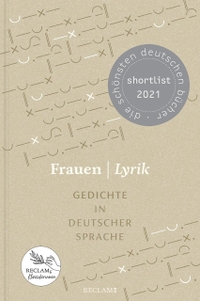 Buchcover: Anna Bers (Hg.). Frauen | Lyrik - Gedichte in deutscher Sprache. Reclam Verlag, Stuttgart, 2020.