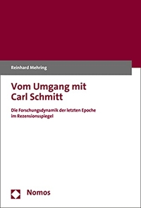 Cover: Vom Umgang mit Carl Schmitt
