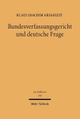Cover: Bundesverfassungsgericht und deutsche Frage
