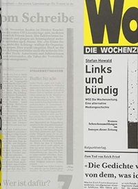 Buchcover: Stefan Howald. Links und bündig - WOZ - Die Wochenzeitung Eine alternative Mediengeschichte. Rotpunktverlag, Zürich, 2018.