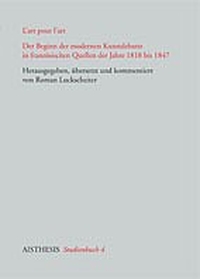 Buchcover: Roman Luckscheiter (Hg.). L'art pour l?art - Der Beginn der modernen Kunstdebatte in französischen Quellen der Jahre 1818 bis 1847. Aisthesis Verlag, Bielefeld, 2003.