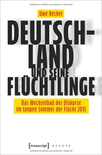Buchcover: Uwe Becker. Deutschland und seine Flüchtlinge - Das Wechselbad der Diskurse im langen Sommer der Flucht 2015. Transcript Verlag, Bielefeld, 2022.