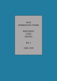 Cover: Max Herrmann-Neiße: Kritiken und Essays