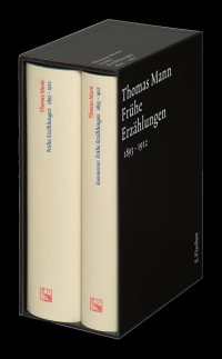 Buchcover: Thomas Mann. Frühe Erzählungen 1893-1912 - Große kommentierte Frankfurter Ausgabe, Band 2/1-2. Text und Kommentar in einer Kassette. S. Fischer Verlag, Frankfurt am Main, 2004.